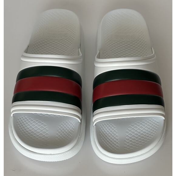 Gucci Men’s Rubber White/Green/Red Sandals 11.5 US (11 Gucci) 780286 main image 5